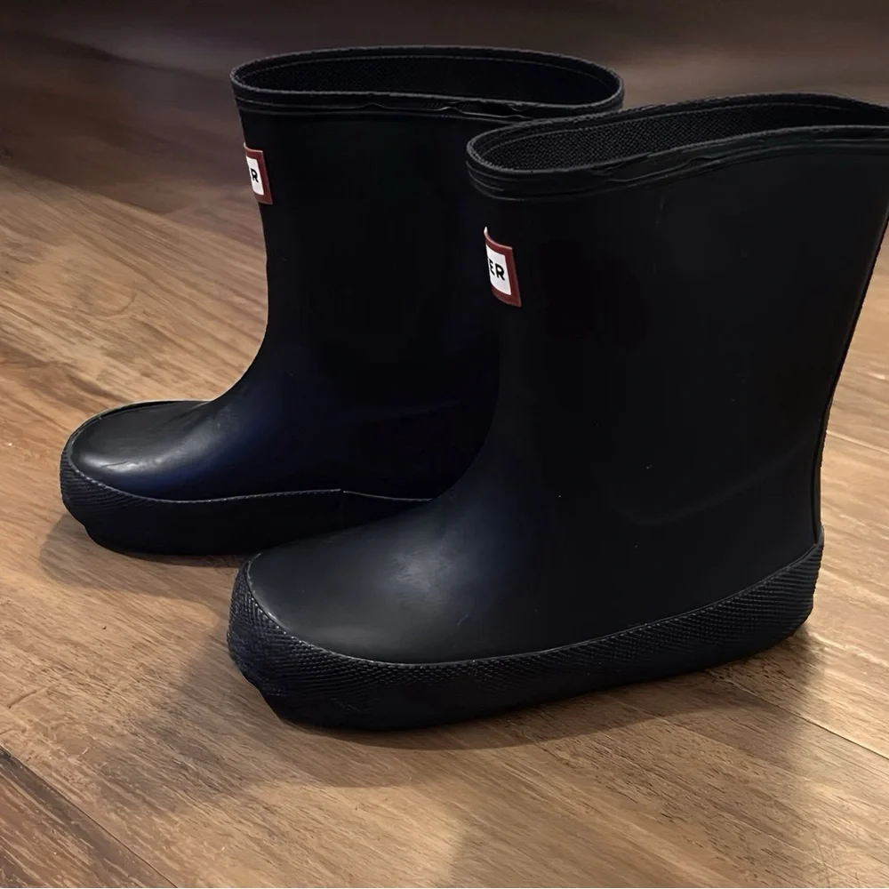 Hunter Toddler Girls Black Rain Boots Size 9 - Picture 8 of 8